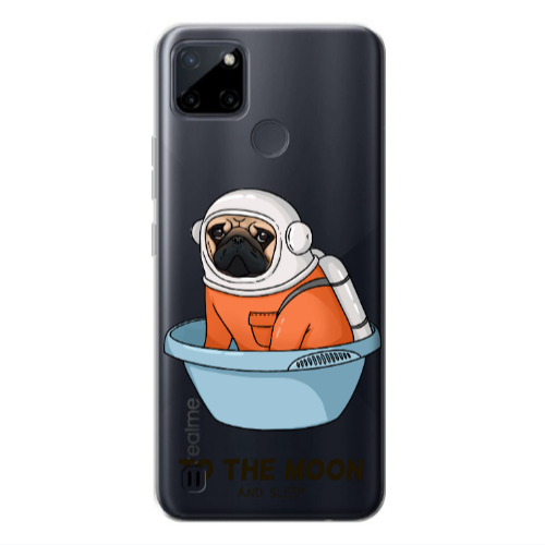 Realme C25Y To the moon Transparent Silicone TPU Θήκη