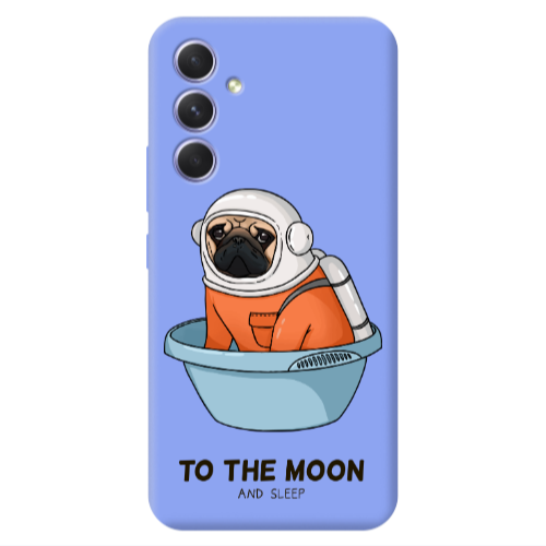Samsung A54 To the moon Light Purple Colored Silicone TPU Θήκη
