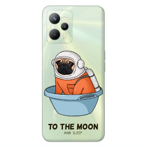 Realme C35 To the moon Transparent Silicone TPU Θήκη