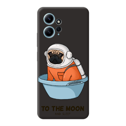 Xiaomi Redmi Note 12 4G To the moon Black Colored Silicone TPU Θήκη