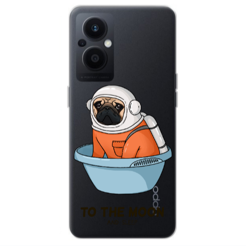 Oppo Reno 7 Lite To the moon Transparent Silicone TPU Θήκη