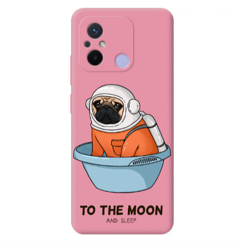 Xiaomi Redmi 12C To the moon Pink Colored Silicone TPU Θήκη