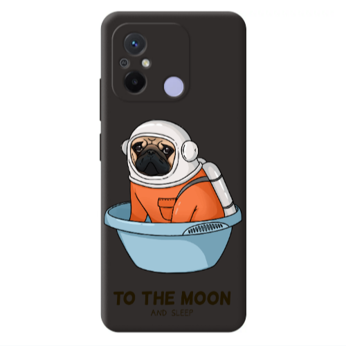 Xiaomi Redmi 12C To the moon Black Colored Silicone TPU Θήκη