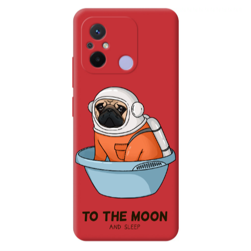 Xiaomi Redmi 12C To the moon Red Colored Silicone TPU Θήκη