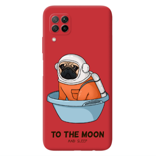 Huawei P40 Lite To the moon Red Colored Silicone TPU Θήκη