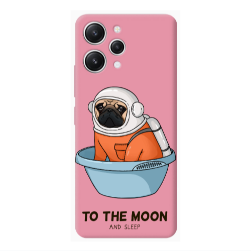 Xiaomi Redmi 12 To the moon Pink Colored Silicone TPU Θήκη