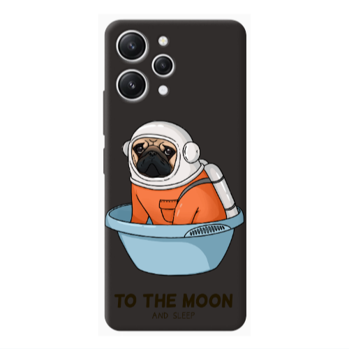 Xiaomi Redmi 12 To the moon Black Colored Silicone TPU Θήκη