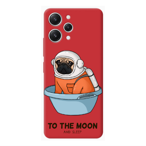Xiaomi Redmi 12 To the moon Red Colored Silicone TPU Θήκη