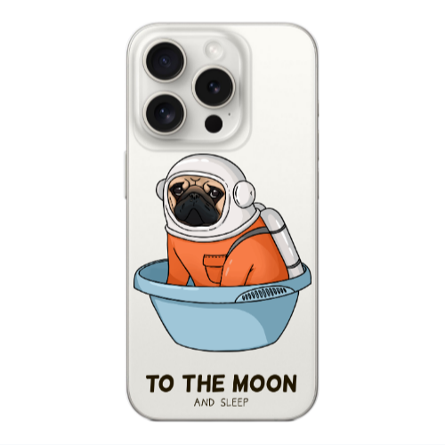 Apple iPhone 15 Pro Max To the moon Transparent Silicone TPU Θήκη