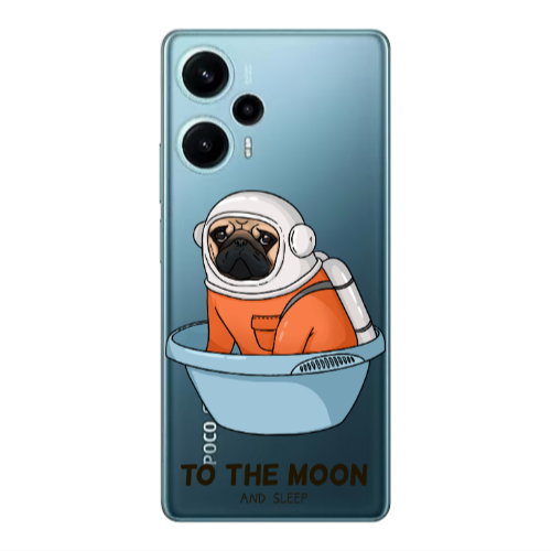 Xiaomi Poco F5 To the moon Transparent Silicone TPU Θήκη