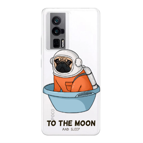Xiaomi Poco F5 Pro To the moon Transparent Silicone TPU Θήκη