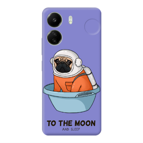 Xiaomi Redmi 13C To the moon Purple Colored Silicone TPU Θήκη