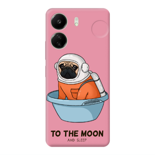 Xiaomi Redmi 13C To the moon Pink Colored Silicone TPU Θήκη