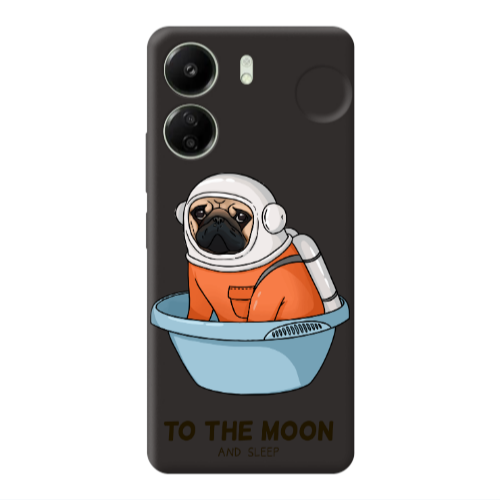Xiaomi Redmi 13C To the moon Black Colored Silicone TPU Θήκη