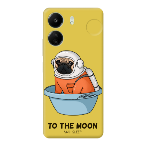 Xiaomi Redmi 13C To the moon Yellow Colored Silicone TPU Θήκη