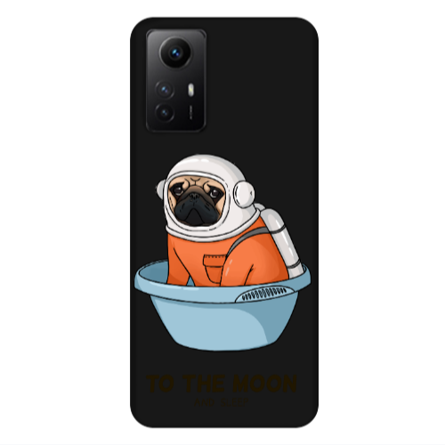 Xiaomi Redmi Note 12s To the moon Black Colored Silicone TPU Θήκη