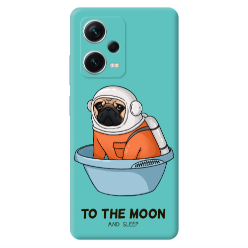 Xiaomi Poco X5 To the moon Turquoise Colored Silicone TPU Θήκη