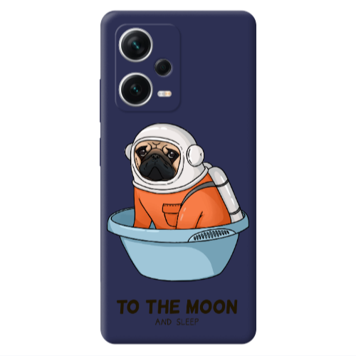 Xiaomi Poco X5 To the moon Dark blue Colored Silicone TPU Θήκη