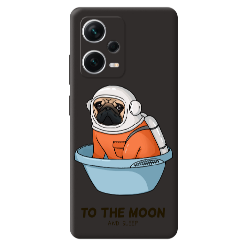 Xiaomi Poco X5 To the moon Black Colored Silicone TPU Θήκη