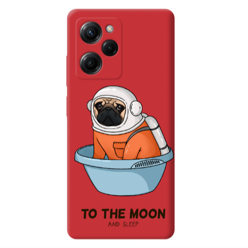 Xiaomi Poco X5 Pro To the moon Red Colored Silicone TPU Θήκη