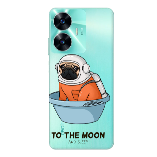 Realme C55 To the moon Transparent Silicone TPU Θήκη