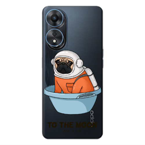 Oppo A 98 To the moon Transparent Silicone TPU Θήκη
