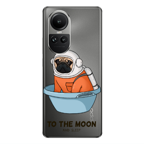 Oppo Reno10 5G To the moon Transparent Silicone TPU Θήκη