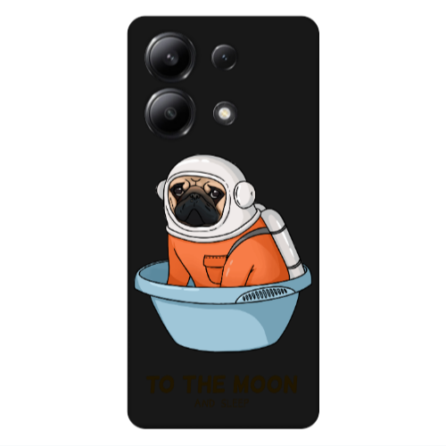 Xiaomi Redmi Note 13 4G To the moon Black Colored Silicone TPU Θήκη