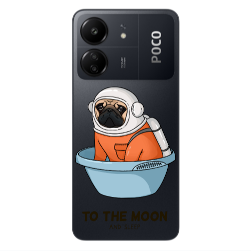 Xiaomi Poco C65 To the moon Transparent Silicone TPU Θήκη