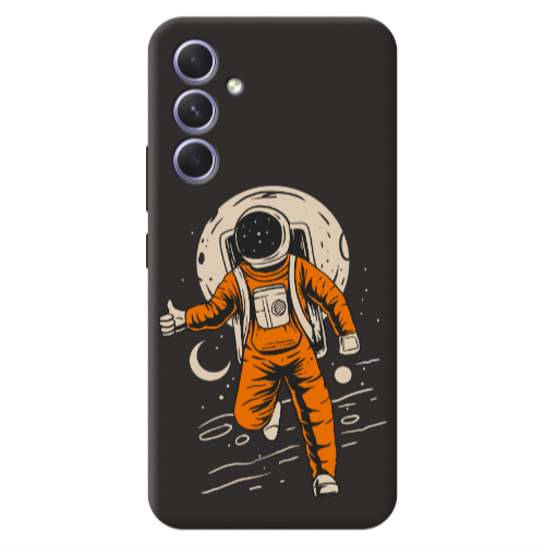 Samsung A56 Hitchhike Black Colored Silicone TPU Θήκη