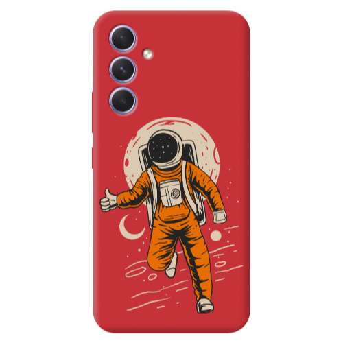 Samsung A56 Hitchhike Red Colored Silicone TPU Θήκη