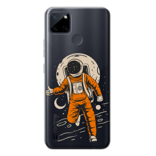 Realme C25Y Hitchhike Transparent Silicone TPU Θήκη