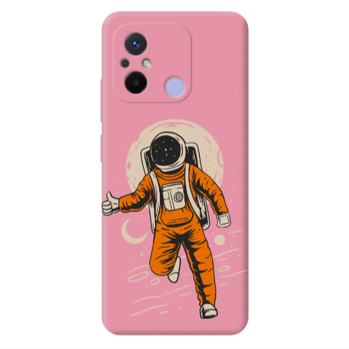 Xiaomi Redmi 12C Hitchhike Pink Colored Silicone TPU Θήκη