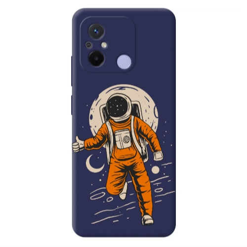 Xiaomi Redmi 12C Hitchhike Dark blue Colored Silicone TPU Θήκη