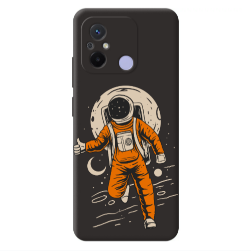 Xiaomi Redmi 12C Hitchhike Black Colored Silicone TPU Θήκη