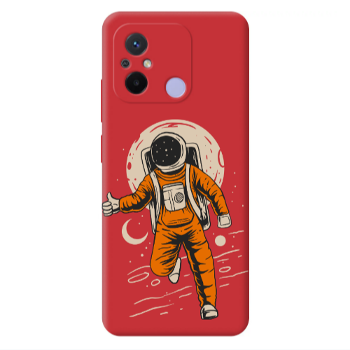 Xiaomi Redmi 12C Hitchhike Red Colored Silicone TPU Θήκη