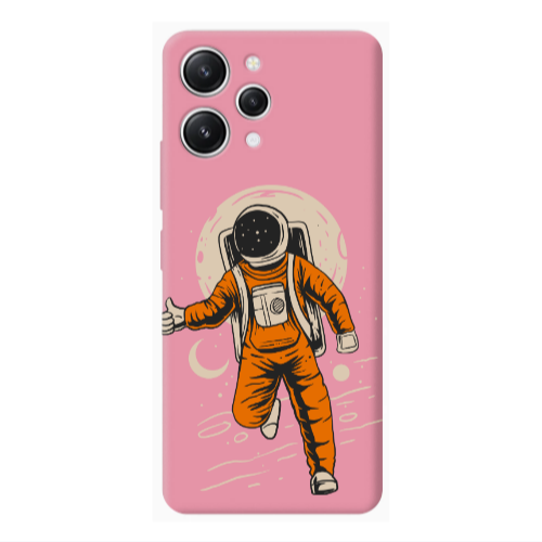 Xiaomi Redmi 12 Hitchhike Pink Colored Silicone TPU Θήκη
