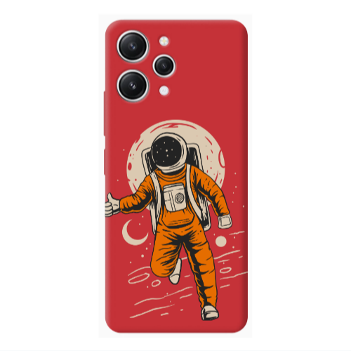 Xiaomi Redmi 12 Hitchhike Red Colored Silicone TPU Θήκη