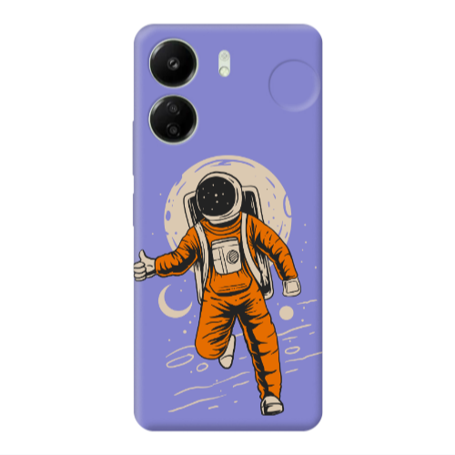 Xiaomi Redmi 13C Hitchhike Purple Colored Silicone TPU Θήκη