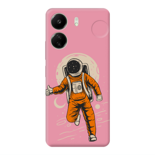 Xiaomi Redmi 13C Hitchhike Pink Colored Silicone TPU Θήκη