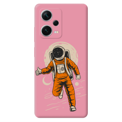 Xiaomi Poco X5 Hitchhike Pink Colored Silicone TPU Θήκη