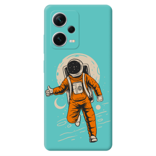 Xiaomi Poco X5 Hitchhike Turquoise Colored Silicone TPU Θήκη