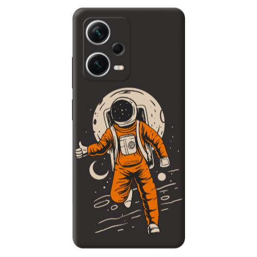 Xiaomi Poco X5 Hitchhike Black Colored Silicone TPU Θήκη