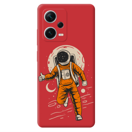 Xiaomi Poco X5 Hitchhike Red Colored Silicone TPU Θήκη
