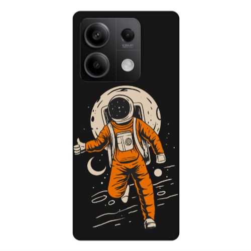 Xiaomi Redmi Note 13 5G Hitchhike Black Colored Silicone TPU Θήκη
