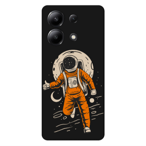 Xiaomi Redmi Note 13 4G Hitchhike Black Colored Silicone TPU Θήκη