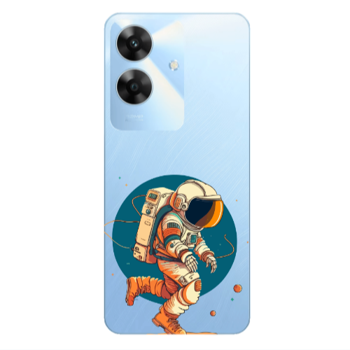 Realme Note 60 Run Space Transparent Silicone TPU Θήκη