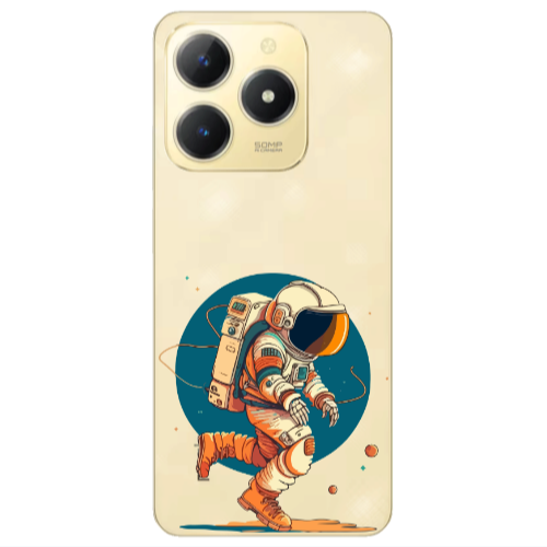 Realme C61 Run Space Transparent Silicone TPU Θήκη