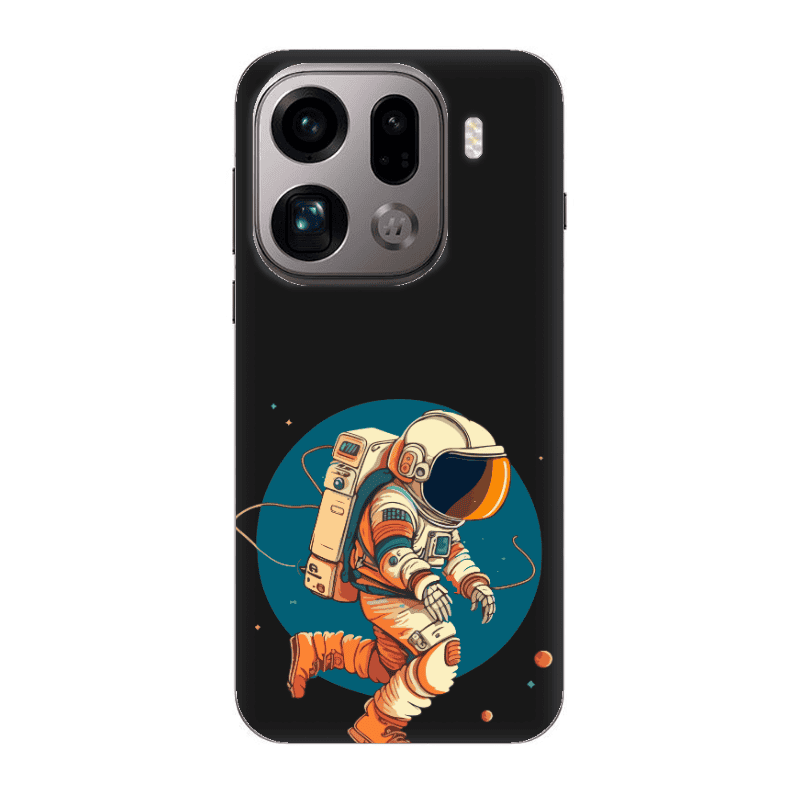 Oppo Find X9 Pro Run Space Black Colored Silicone TPU Θήκη