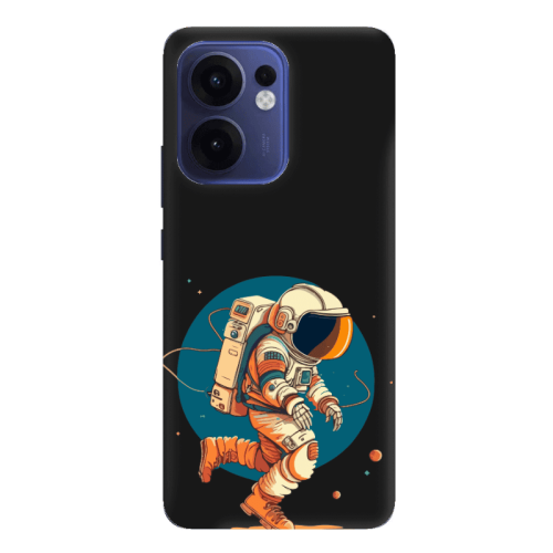 Oppo Reno 13 F Run Space Black Colored Silicone TPU Θήκη